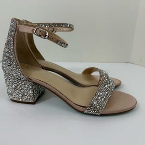 COPY - Betsy Johnson 
SB-Mari Rhinestone Heeled Sandals
Champagne
Size 6 M
2 in…